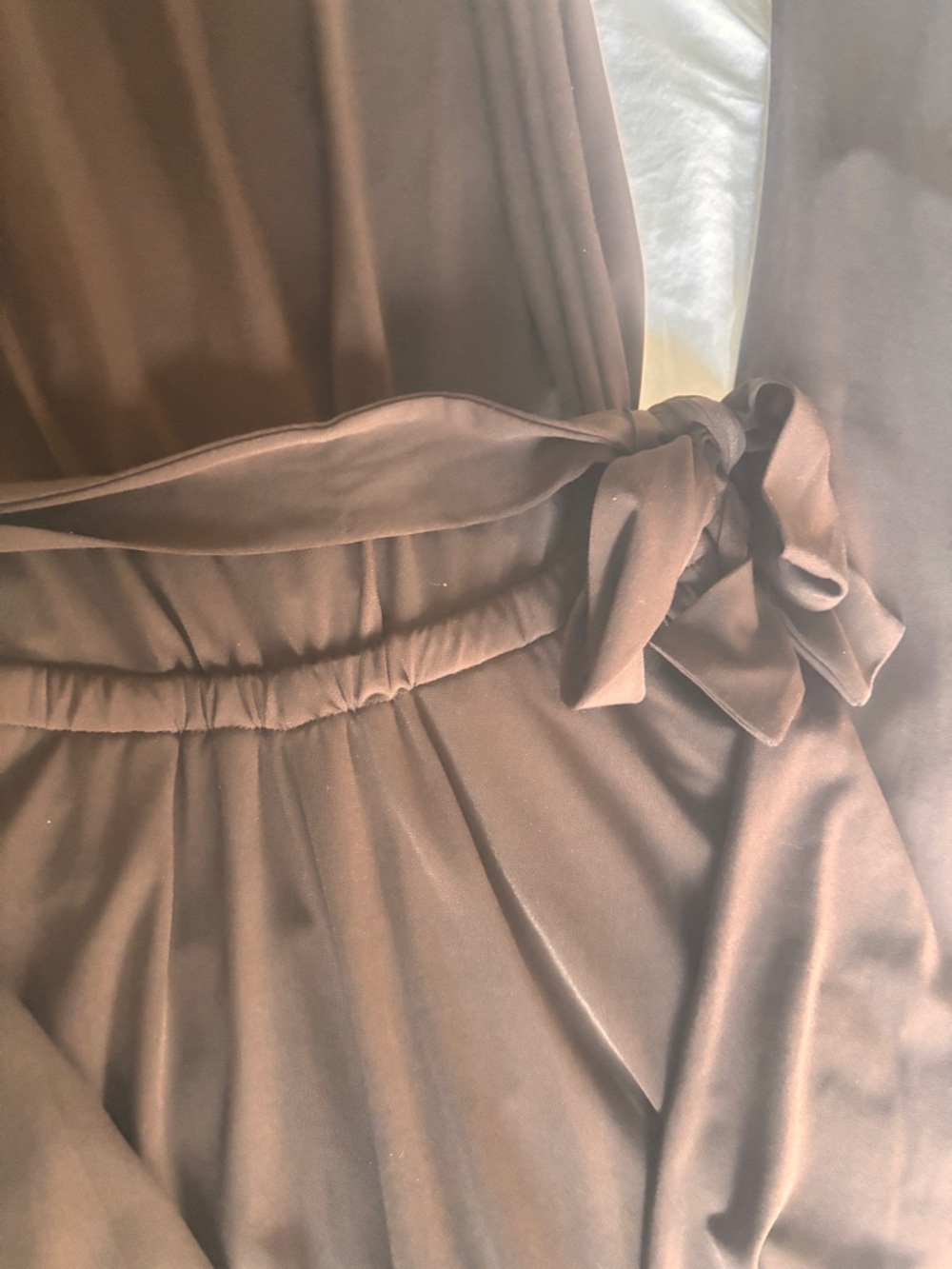 Michael Kors NWT Chocolate Draped Jumpsuit Studded Shoulder XXS Chic - Picture 6 of 7